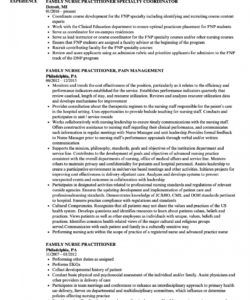 family nurse practitioner resume samples  velvet jobs nurse practitioner job description template