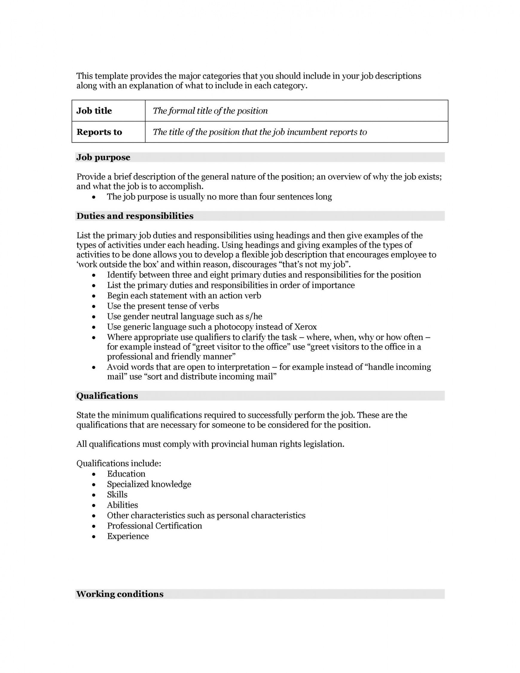 free-47-job-description-templates-examples-templatelab-formal-job