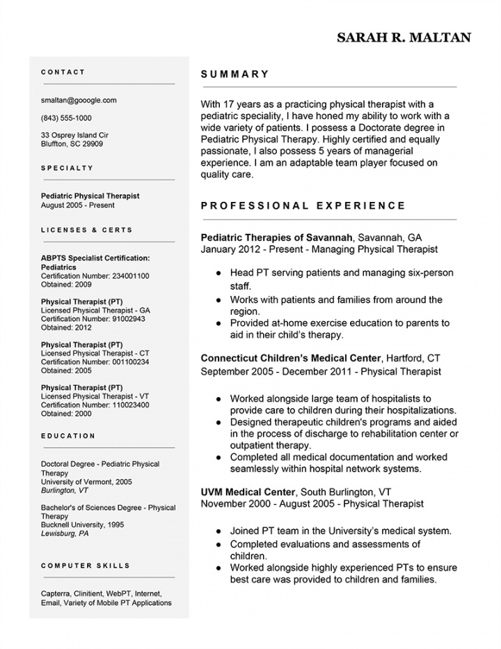 free 7 easy ways to improve your physical therapist resume physical therapist job description template and sample