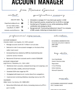 free account manager resume sample &amp;amp; writing tips  resume genius national account manager job description template