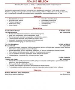 free assistant store manager resume example  manager resumes assistant manager job description template