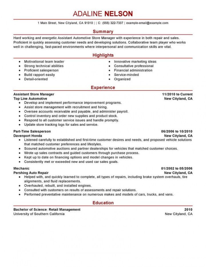 free assistant store manager resume example  manager resumes assistant manager job description template