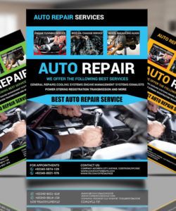 free auto repair flyer design auto shop flyer template