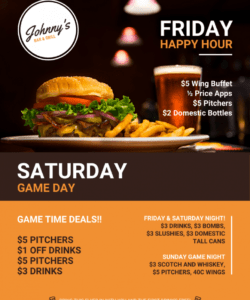 free bar restaurant flyer new restaurant flyer template doc