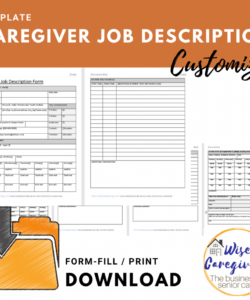 free caregiver job description form template caregiver job description template and sample