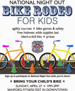 free city of sanford nc nno kicks off with free bike rodeo for kids bike rodeo flyer template