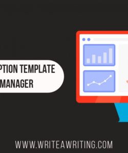 free content manager — job description  by write a writing content manager job description template