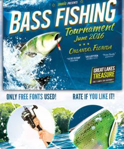free fishing tournament flyer  poster template fishing flyer template and sample