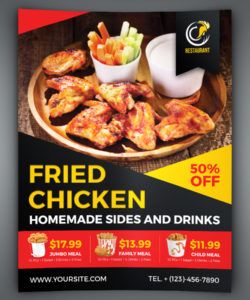 free fried chicken restaurant flyer template new restaurant flyer template