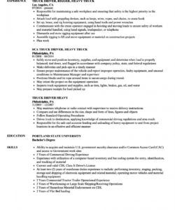 free heavy truck driver resume samples  velvet jobs truck driver job description template doc