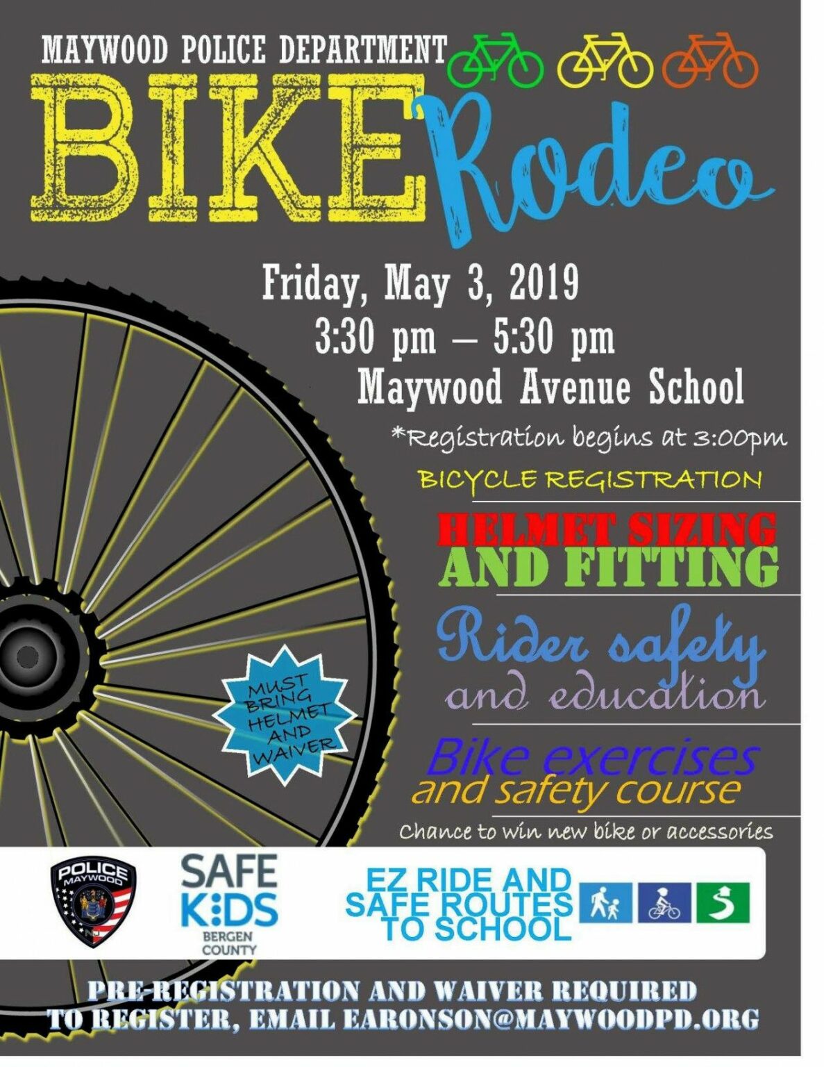 Free Municipal Calendar Borough Of Maywood Nj Bike Rodeo Flyer Template