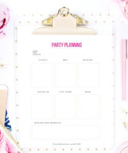 free party planning checklist printable pdf party planning checklist template