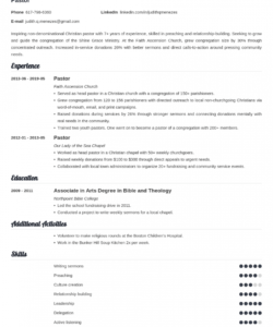 free pastor resume template guide &amp;amp; 20 examples pastor job description template doc