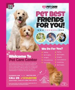 free pet care flyer template psd pet care flyer template and sample