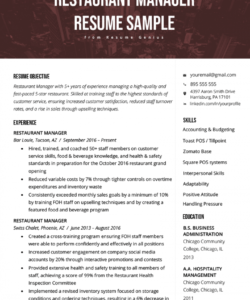 free restaurant manager resume sample &amp;amp; tips  resume genius restaurant manager job description template pdf