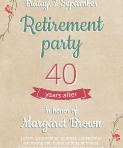 free retirement party flyer design template in psd word retirement announcement flyer template doc