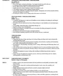 free videographer resume samples  velvet jobs videographer job description template