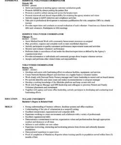 free volunteer coordinator resume samples  velvet jobs volunteer job description template and sample