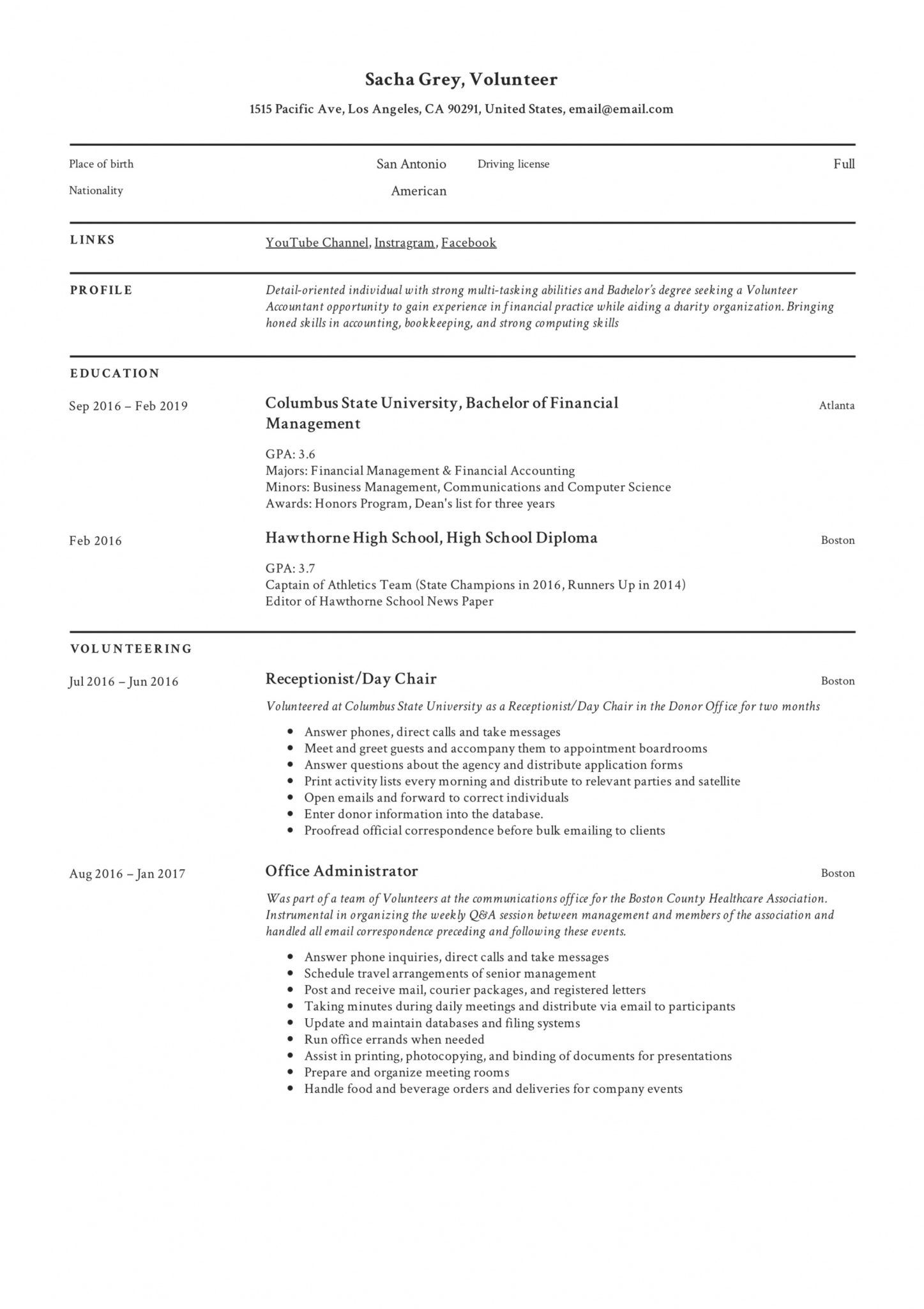 free-volunteer-resume-sample-writing-guide-pdf-s-2019-volunteer-job