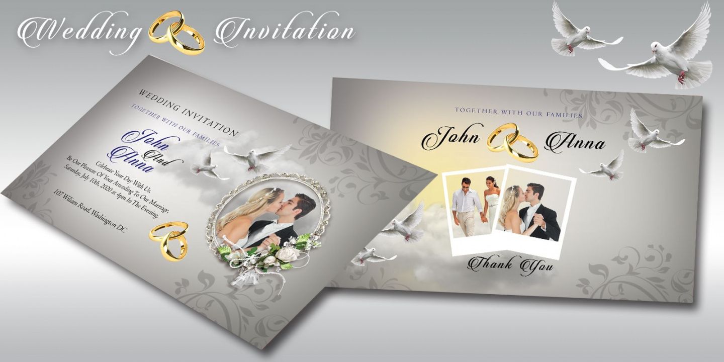 free wedding invitation flyer template by ckartstudio  codester wedding invitation flyer template