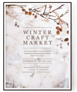 free winter craft fair flyer template psd  docx craft show flyer template