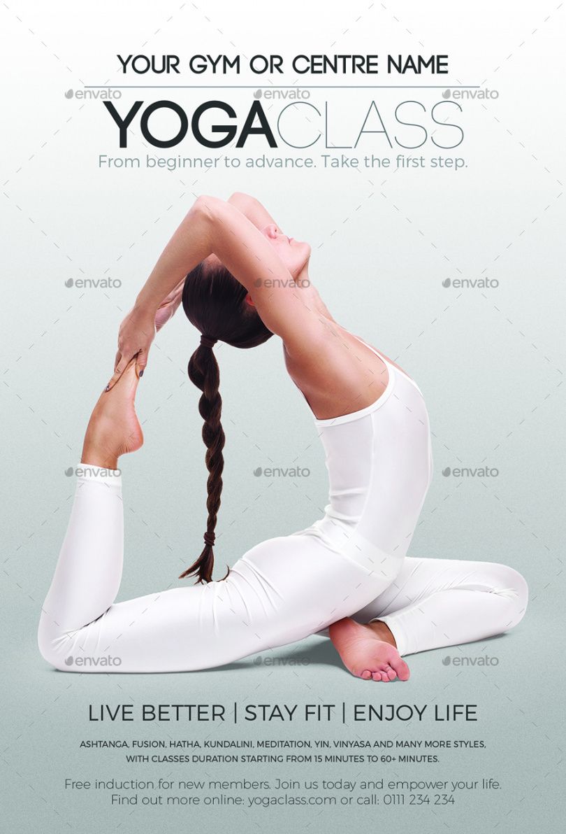 free yoga class flyer instagram &amp; facebook templates yoga class flyer template and sample