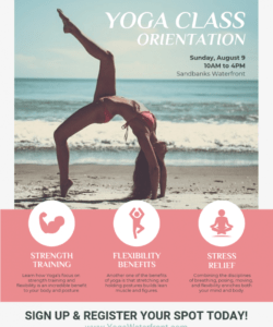 free yoga class orientation event poster template yoga class flyer template pdf
