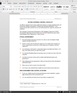 internal control checklist template  ac10203 internal control checklist template pdf