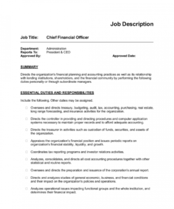 job description example for cfo template  by businessinabox™ accounting job description template