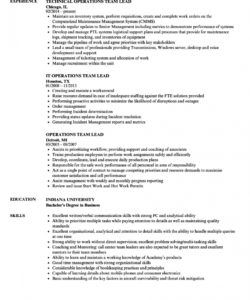 operations team lead resume samples  velvet jobs team leader job description template doc