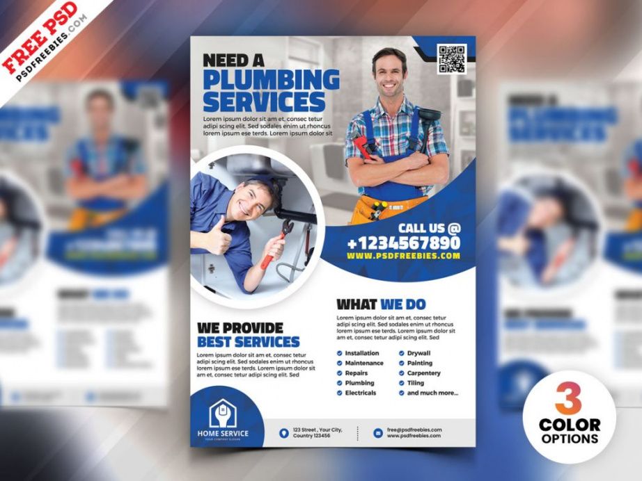 plumbing service flyer template psd  psdfreebies plumbing flyer template and sample