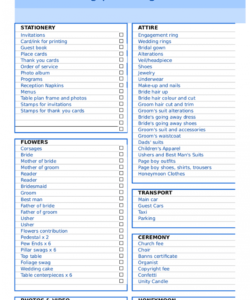printable 2020 wedding checklist template  fillable printable pdf wedding coordinator checklist template excel