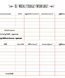 printable bi monthly family budget template based on biweekly pay bi-monthly budget template sample