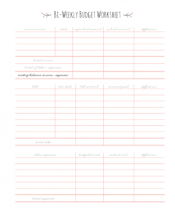 printable ms excel biweekly budget worksheet template spreadsheet bi-monthly budget template sample