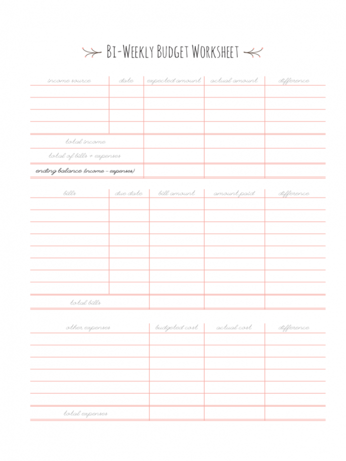 printable ms excel biweekly budget worksheet template spreadsheet bi-monthly budget template sample