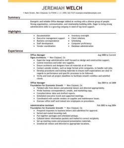 professional office manager resume examples  administrative office manager job description template and sample