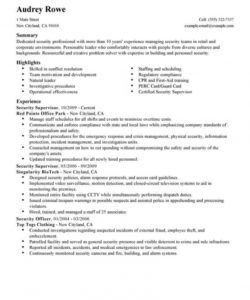 professional security supervisor resume examples  safety safety officer job description template pdf