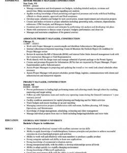 Construction Manager Job Description Template By Business Construction