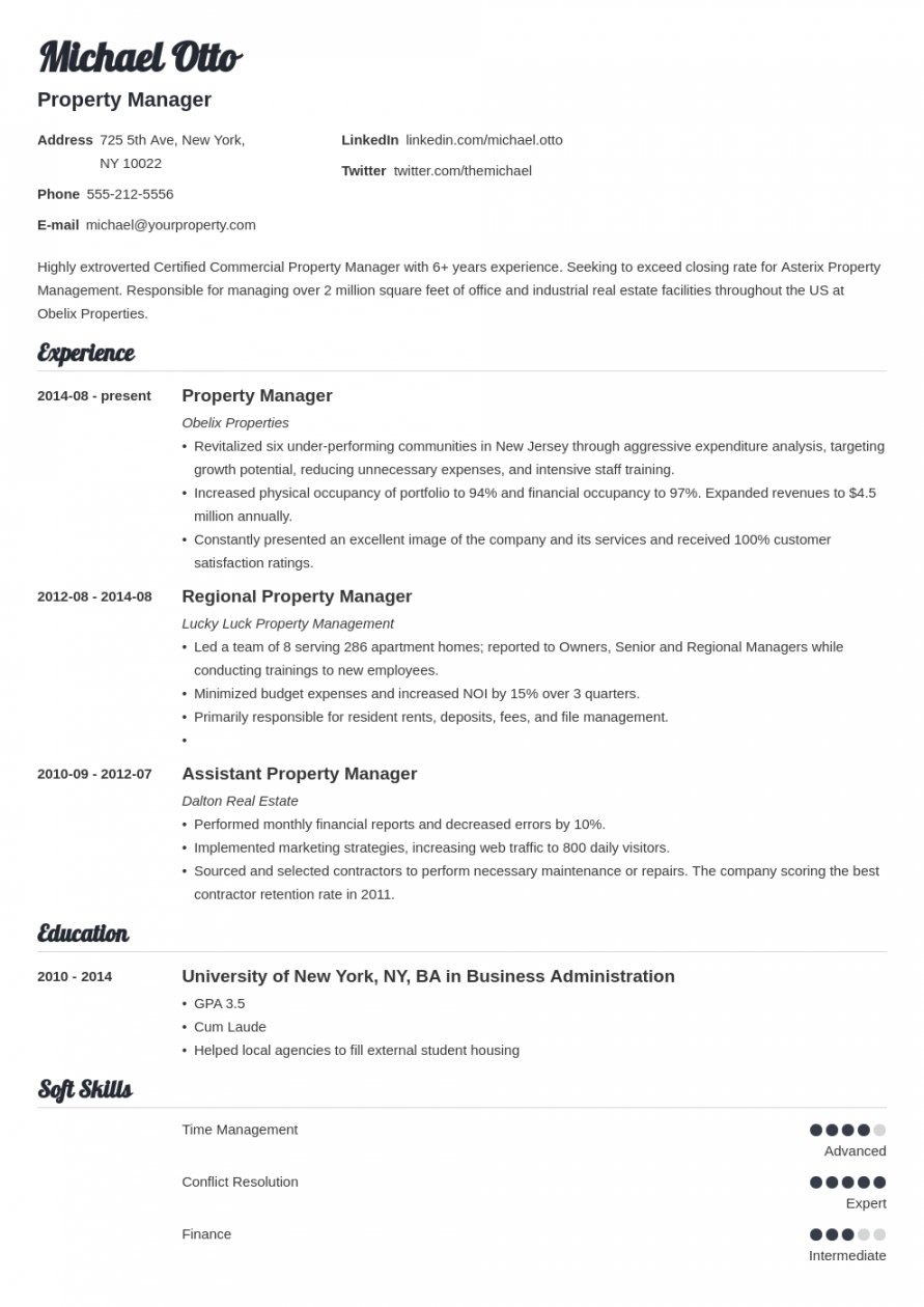 property manager resume sample &amp; job description [20 tips] property manager job description template and sample