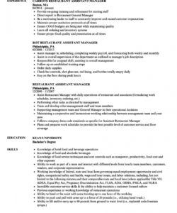 restaurant assistant manager resume samples  velvet jobs assistant manager job description template and sample