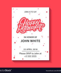 retirement party invitation royalty free vector image retirement announcement flyer template