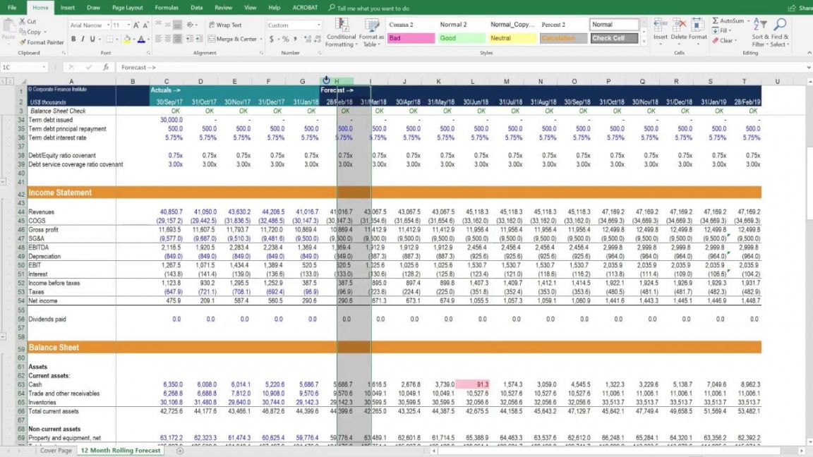 Forecast Budget Template 6223