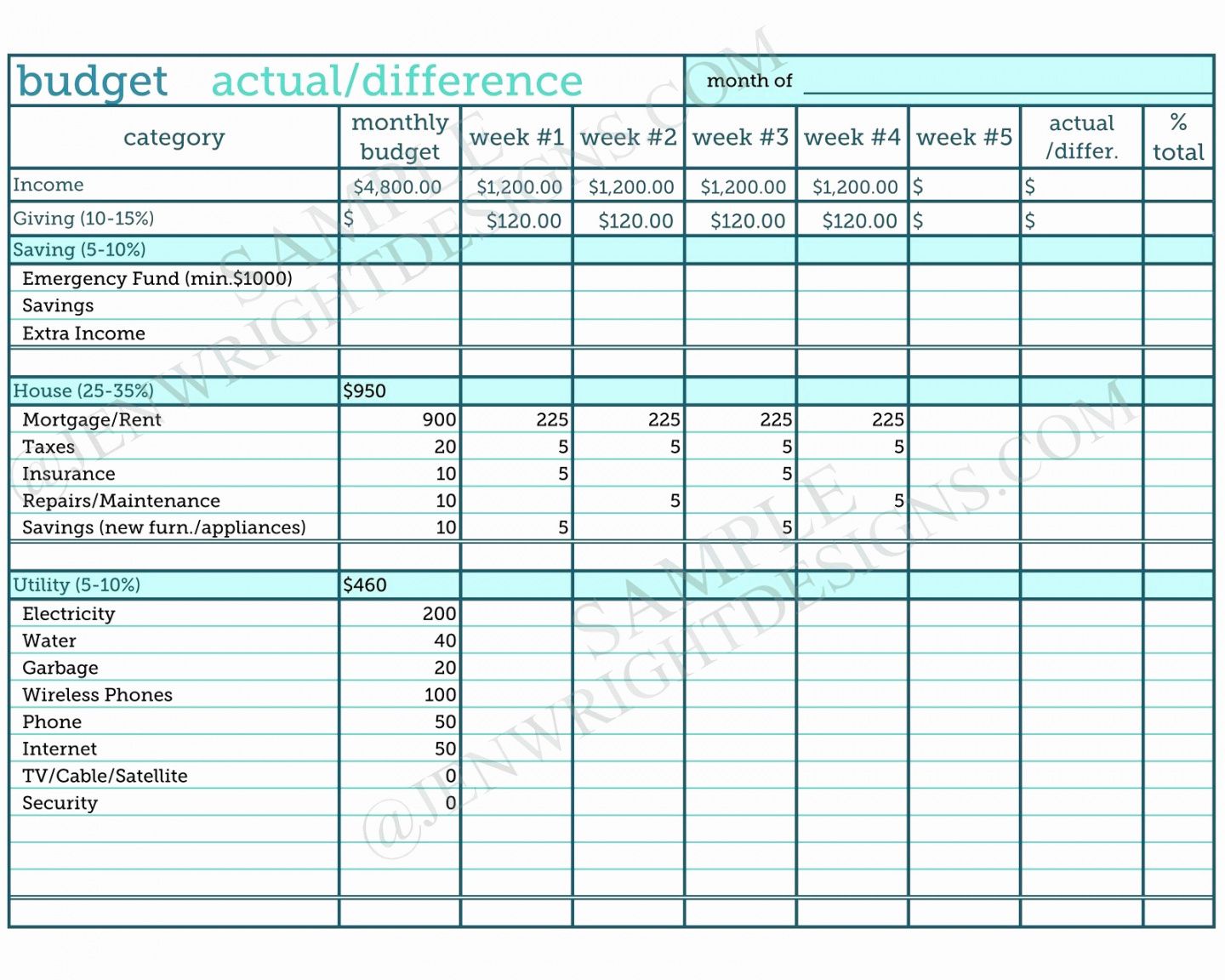 sample zero ased udget xls monthly worksheet spreadsheet template zero based budget template word