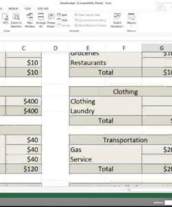 sample zero based budget spreadsheet  youtube zero based budget template