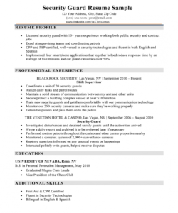 security guard resume sample &amp;amp; writing tips  resume companion security officer job description template pdf