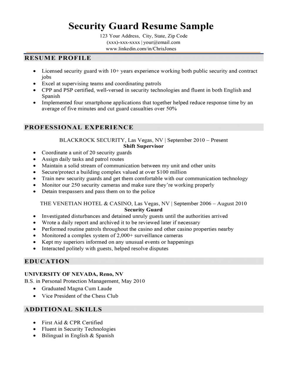 security guard resume sample &amp; writing tips  resume companion security officer job description template pdf