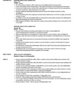 senior executive assistant resume samples  velvet jobs executive assistant job description template doc