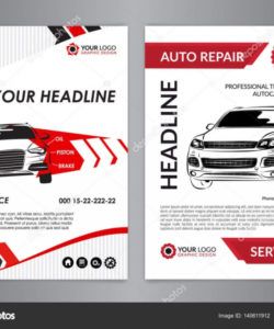 set a4 auto repair business layout templates automobile magazine cover  auto repair shop brochure mockup flyer vector illustration 140611912 auto shop flyer template pdf