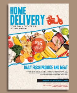 supermarket groceries delivery flyer template by hotpin on food delivery flyer template pdf