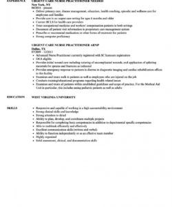 urgent care nurse practitioner resume samples  velvet jobs nurse practitioner job description template and sample